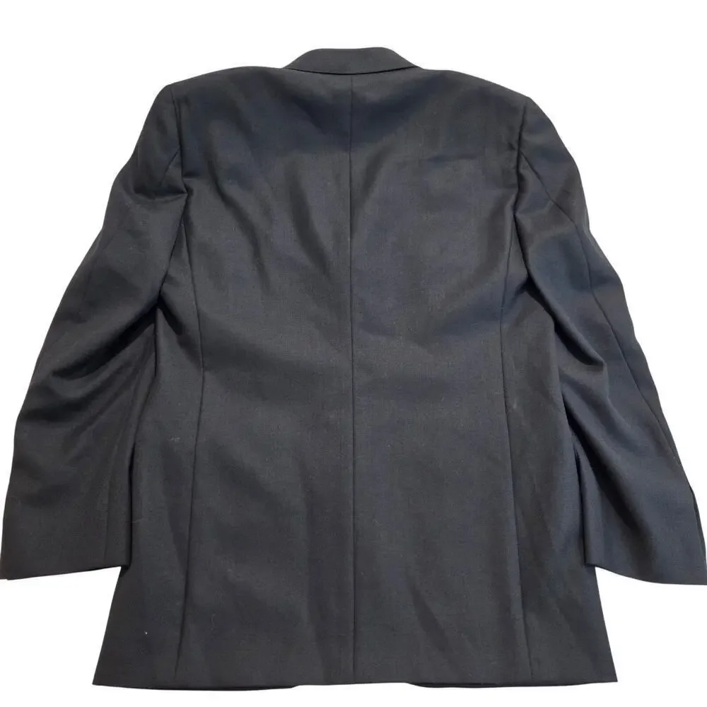 Joseph Abboud 100% Wool Black 3-button Blazer Sports Coat Made in USA Sz 38R